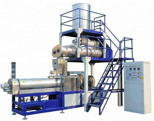 Línea de máquina de extrusión de acero inoxidable para procesamiento de alimentos para mascotas con motor Siemens opcional
