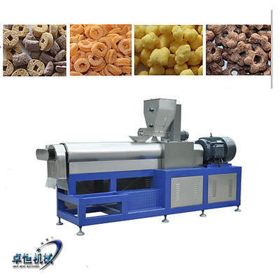 Máquina de extrusión de doble tornillo de 120-150 kg/h de capacidad para bocadillos de arroz de maíz en alimentos