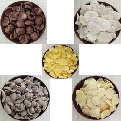 Máquina para hacer cereales de desayuno de cereales de maíz con inspección de salida de video