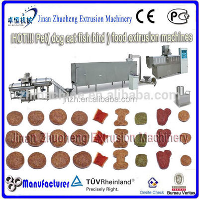 Extrusora de doble tornillo de acero inoxidable línea de máquina de extrusión de alimentos para mascotas para energía diesel