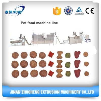 Extrusora de doble tornillo de acero inoxidable línea de máquina de extrusión de alimentos para mascotas para energía diesel
