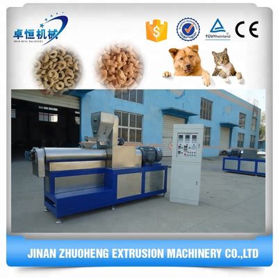 Extrusora de doble tornillo controlada por PLC para la producción de alimentos para mascotas de pequeña y mediana capacidad