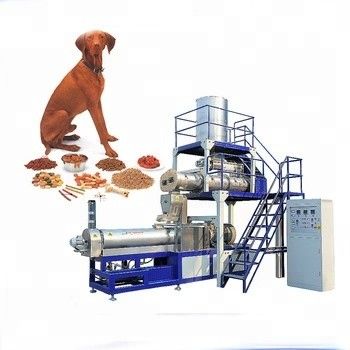 Máquina de procesamiento de alimentos para mascotas con extrusora de doble tornillo de gran capacidad para 220v/380v/50Hz de voltaje