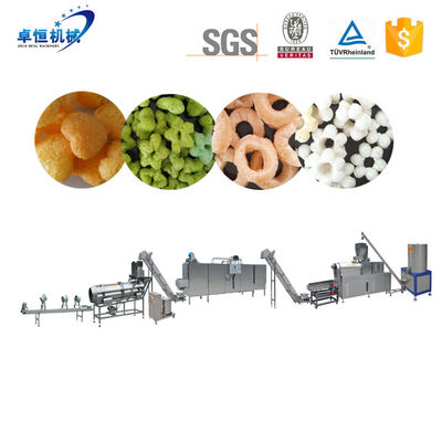 Maquinaria de extrusión automática de bocadillos de maíz hinchado para inflar quesos de forma de anillo