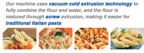 Sistema de extrusión de pasta de macarrones de baja energía y alta velocidad para una producción rápida en alimentos