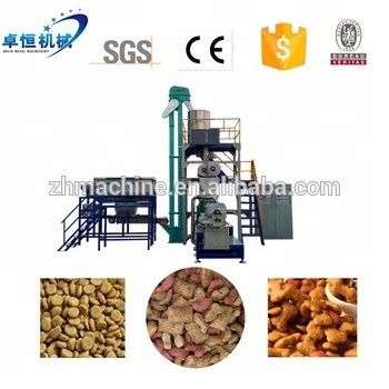 Línea de procesamiento de extrusores de pellets de acero inoxidable para alimentos para mascotas para restaurantes