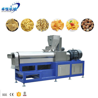 Máquina de extrusión de bocadillos fritos de doble tornillo de acero inoxidable para papas tortillas de maíz Doritos