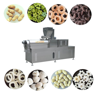 Unidades de procesamiento de alimentos 250 kg/h Máquina popular de extrusión de harina de maíz para la producción de bocadillos