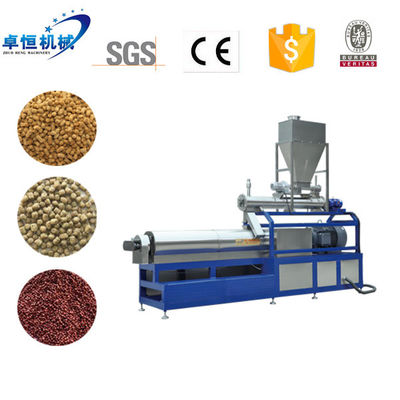 Extrusión de alimentos para animales de compañía Extrusor de alimento para peces de doble tornillo con caja de engranajes e inspección por video