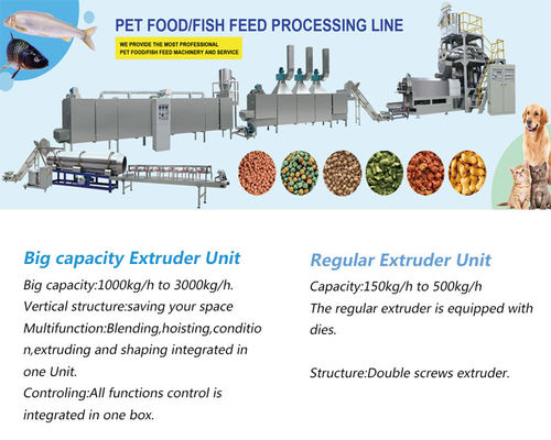 Máquina de fabricación de pellets para alimentos para peces acuáticos para animales domésticos flotantes y hundidos en alimentos