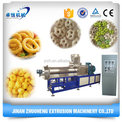 Extrusión de maíz en polvo Funyuns Anillos con sabor a cebolla Snacks Máquina para la extrusión de snacks