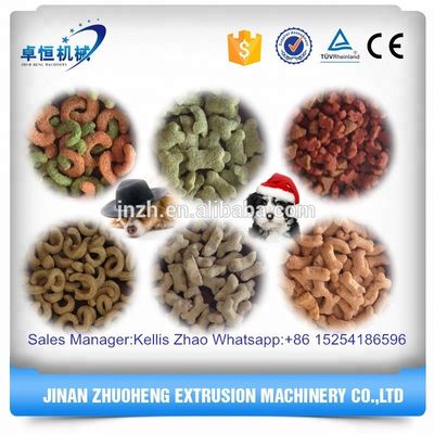 Máquina de extrusión de alimentos para perros de tipo seco y húmedo de tensión personalizada para mejor vender