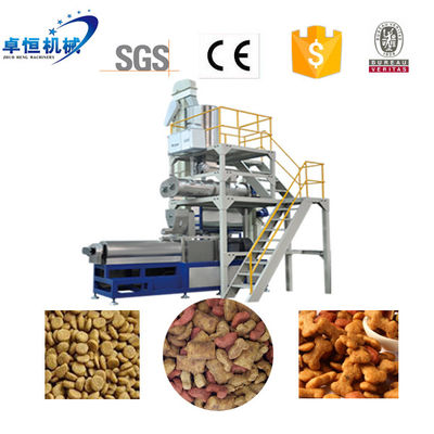 Máquina de fabricación de alimentos para perros de 1500 kg controlada por PLC para la fabricación de alimentos para mascotas extruidos en seco