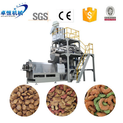 Línea de producción completa controlada por PLC Máquina de fabricación de pellets de alimentos para perros y gatos