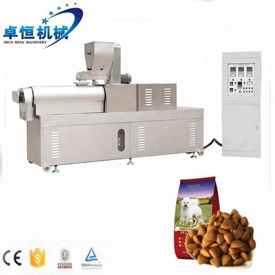 Construcción de acero inoxidable Gran capacidad línea de extrusión de pellets de alimentos para mascotas secos y húmedos