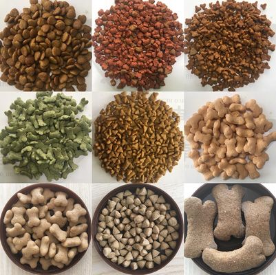 Construcción de acero inoxidable Gran capacidad línea de extrusión de pellets de alimentos para mascotas secos y húmedos