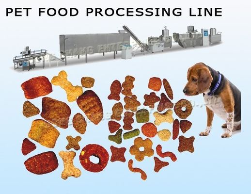 Línea de producción de extrusores automáticos de acero inoxidable de alta capacidad para alimentos para perros y mascotas
