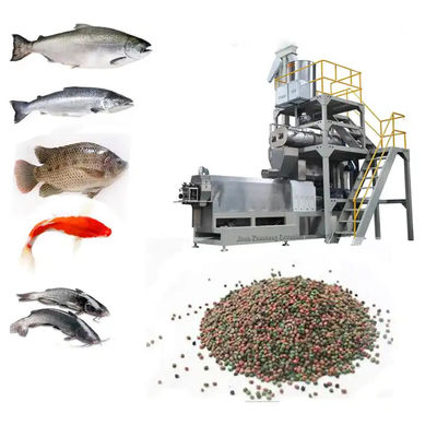 Automatización Extrusora de doble tornillo para piensos para animales de compañía Maquinaria de la industria de piensos para peces