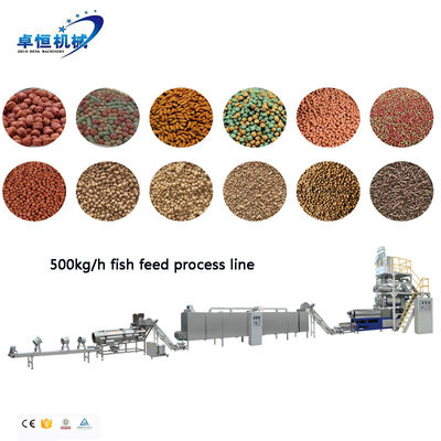 5 toneladas/h Máquina automática completa para la fabricación de alimentos para animales de compañía para peces 23*3*3m