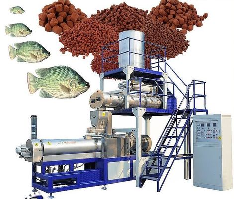 Maquinaria de extrusión de pellets de alimento para peces flotante y hundida con alta tecnología