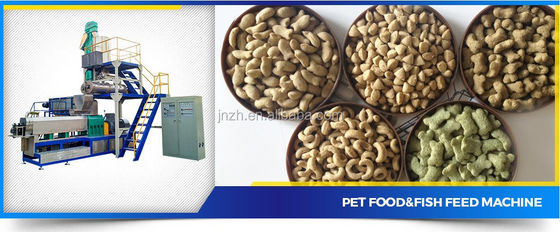 Línea de planta de procesamiento de alimentos para perros de extrusión de doble tornillo totalmente automática