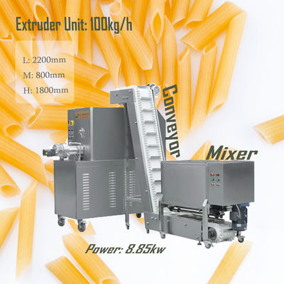 Máquina de extrusión de pasta corta de 100 kW para la producción de macarrones pequeños en bebidas alimenticias